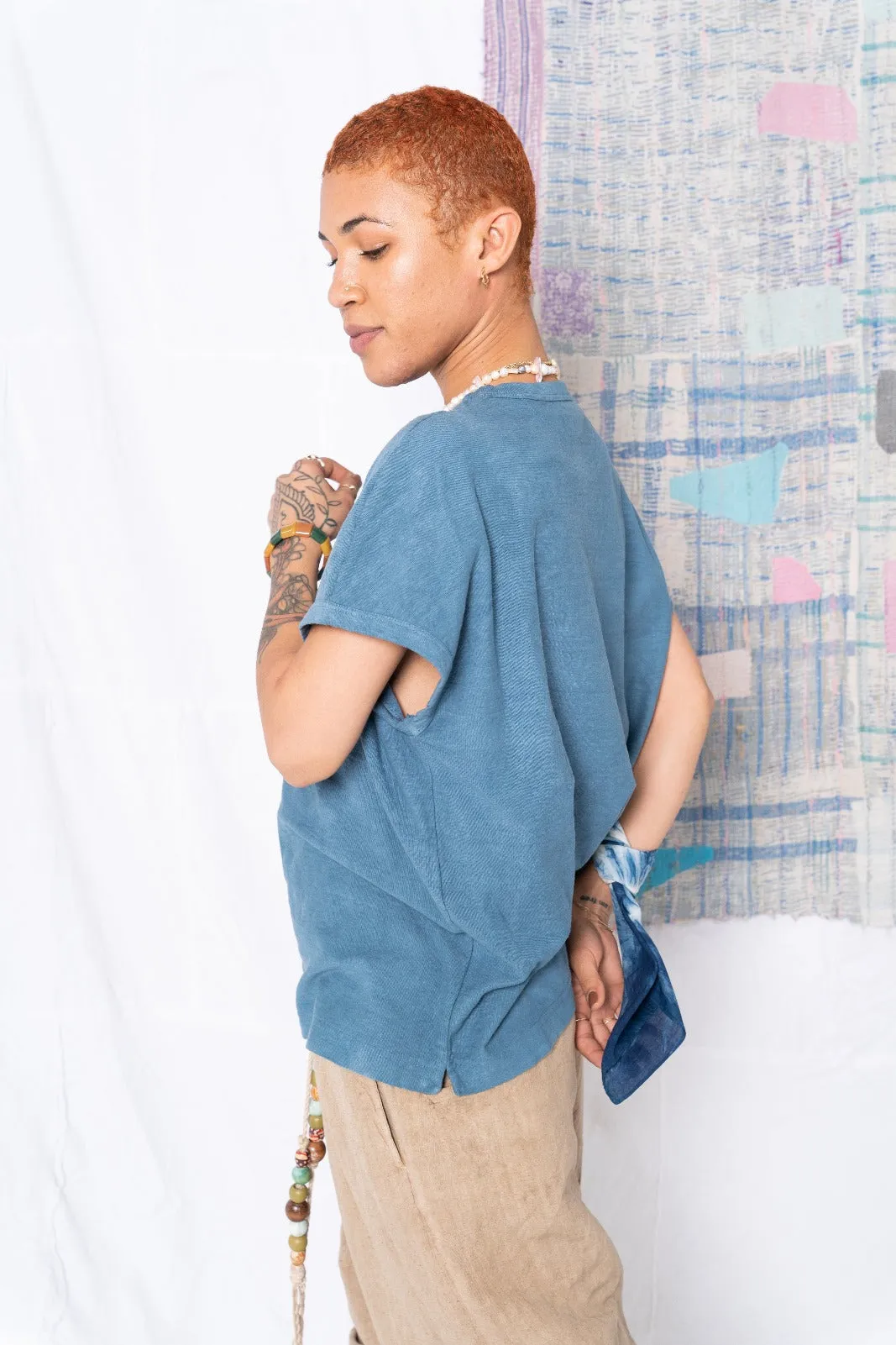 Palm Spring T. Organic/Recycled Cotton Deep Dye Teal