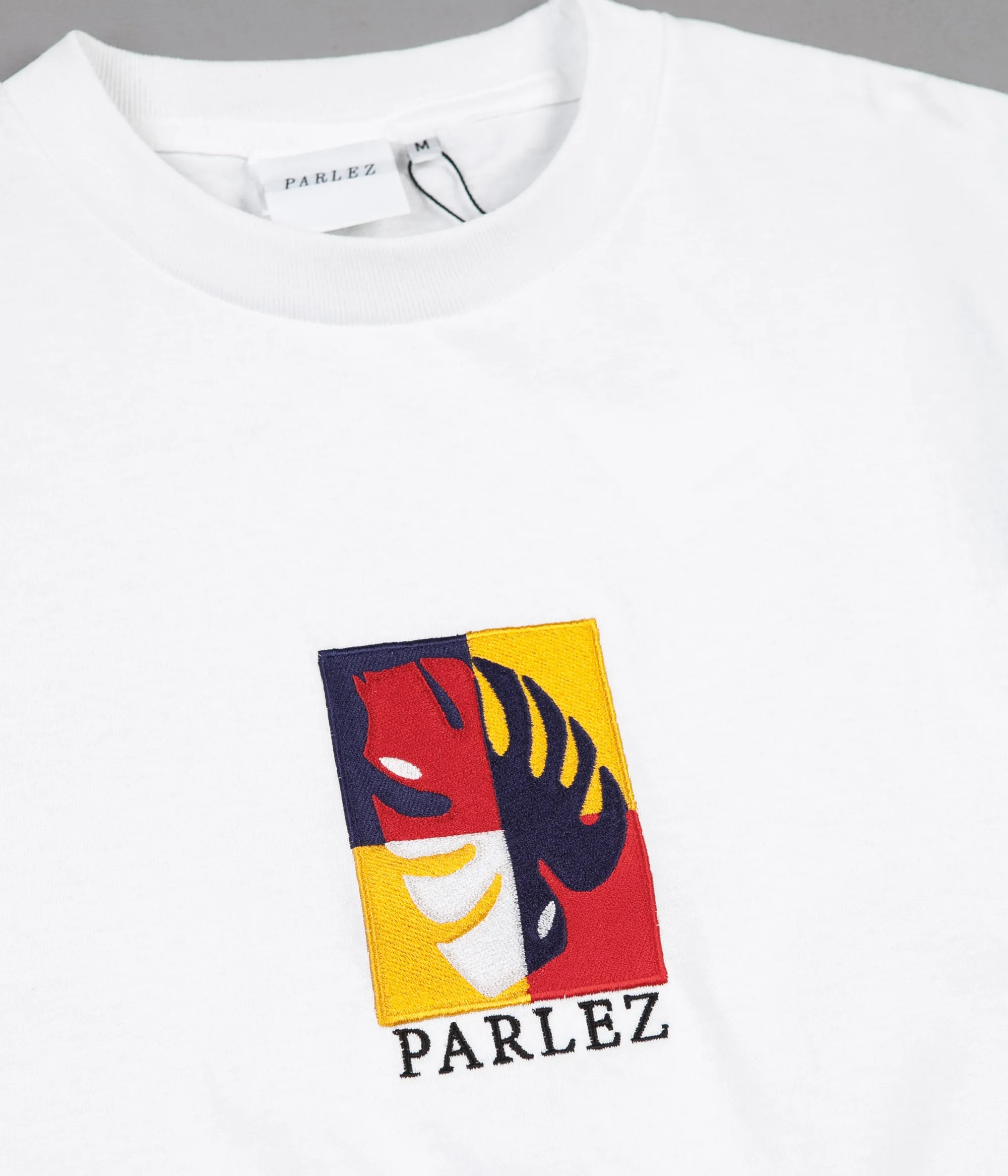 Parlez Oblique T-Shirt - White / Navy