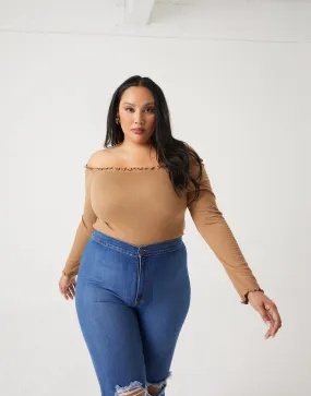 Plus Size Bodycon Smocked Top