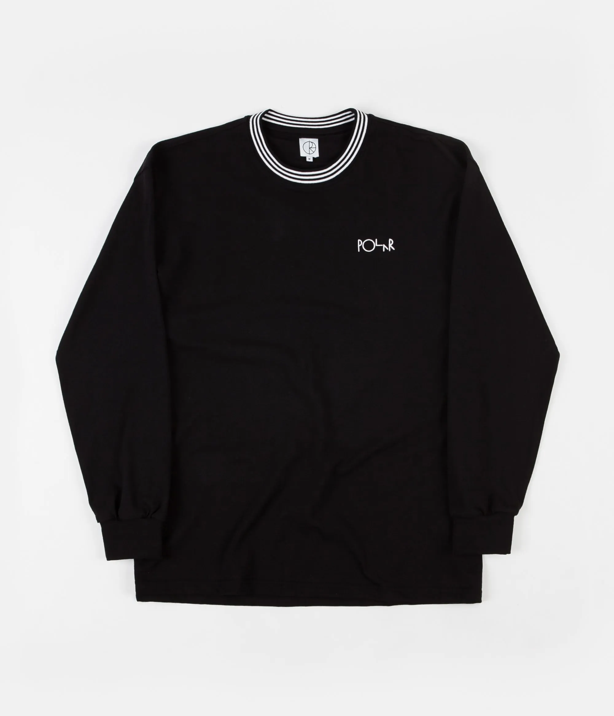 Polar Striped Rib Long Sleeve T-Shirt - Black / White