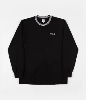 Polar Striped Rib Long Sleeve T-Shirt - Black / White