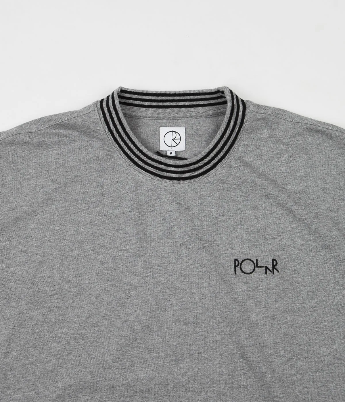 Polar Striped Rib Long Sleeve T-Shirt - Heather Grey