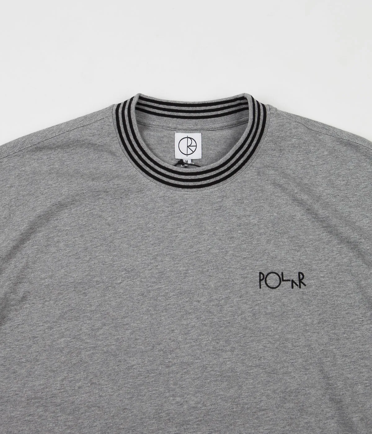 Polar Striped Rib T-Shirt - Heather Grey