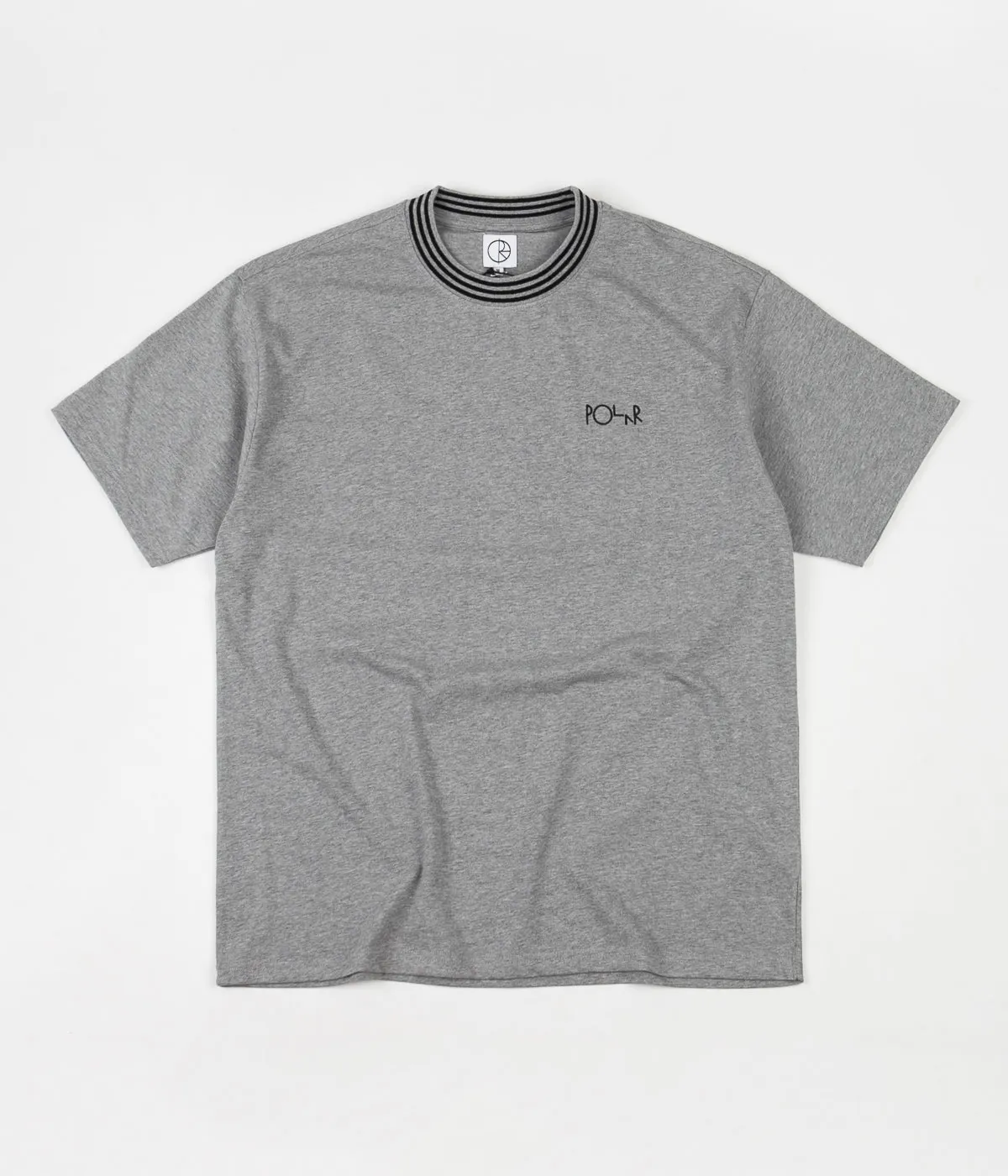 Polar Striped Rib T-Shirt - Heather Grey