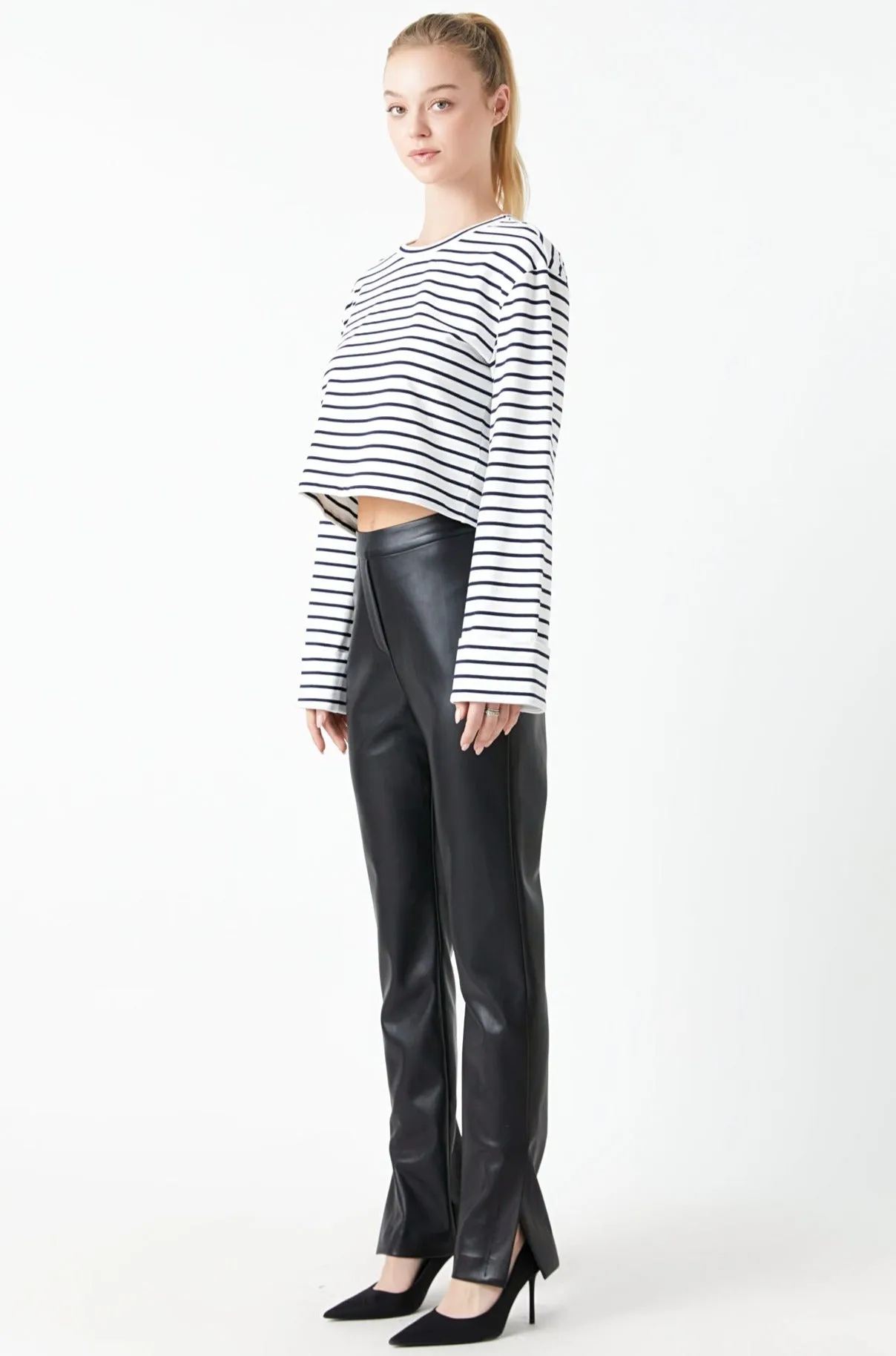 Pu Slit Leggings
