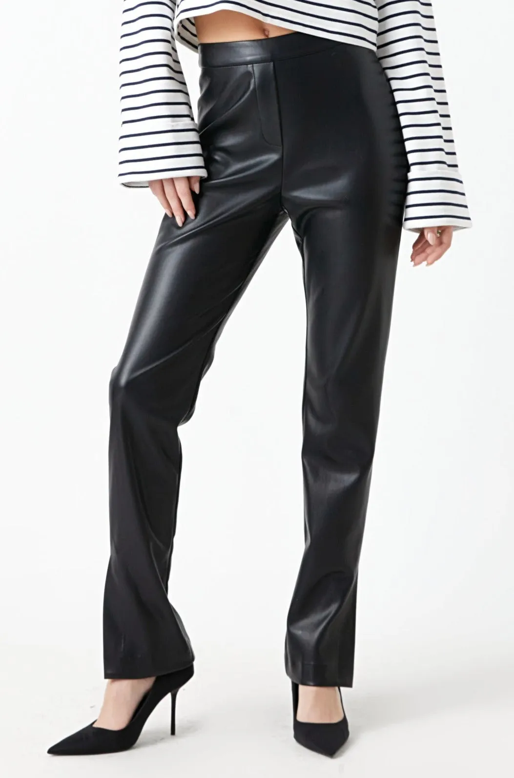 Pu Slit Leggings