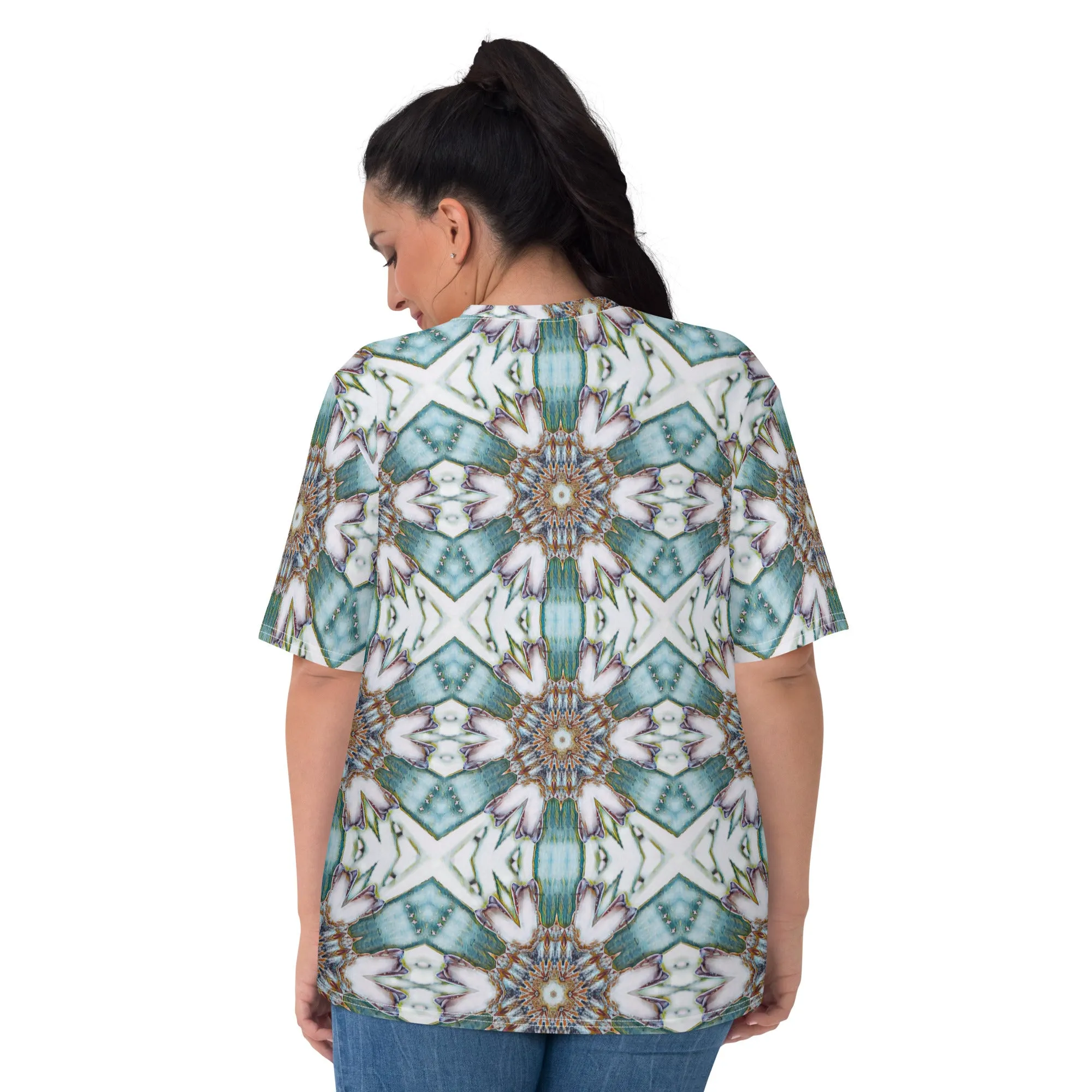 "Whirling Petals" Collection - Designer Women's T-shirt