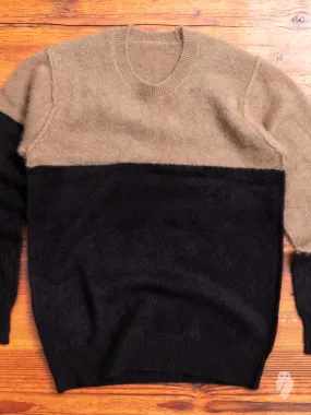 Raccoon Fur Sweater in Camel