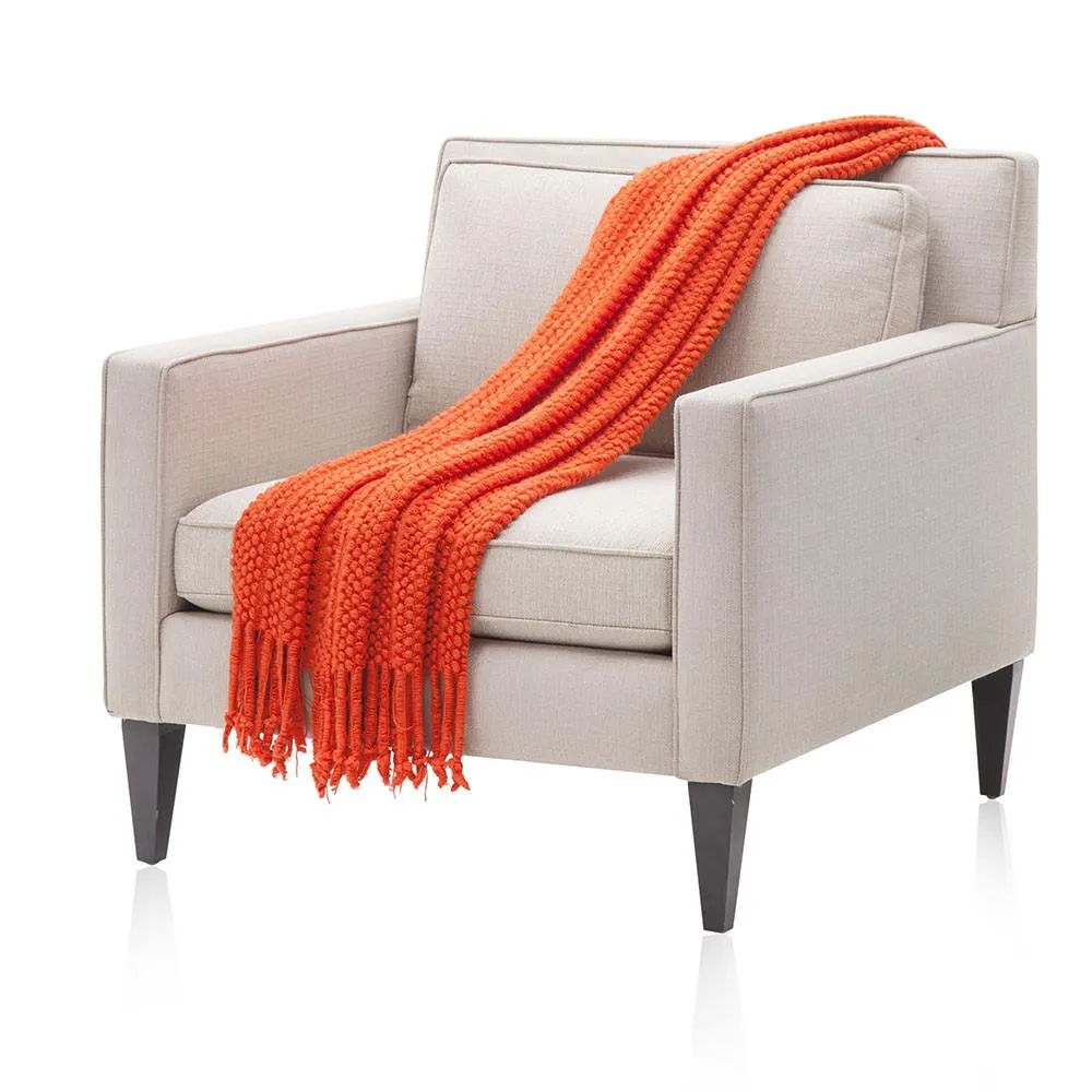 Red Chunky Yarn Throw