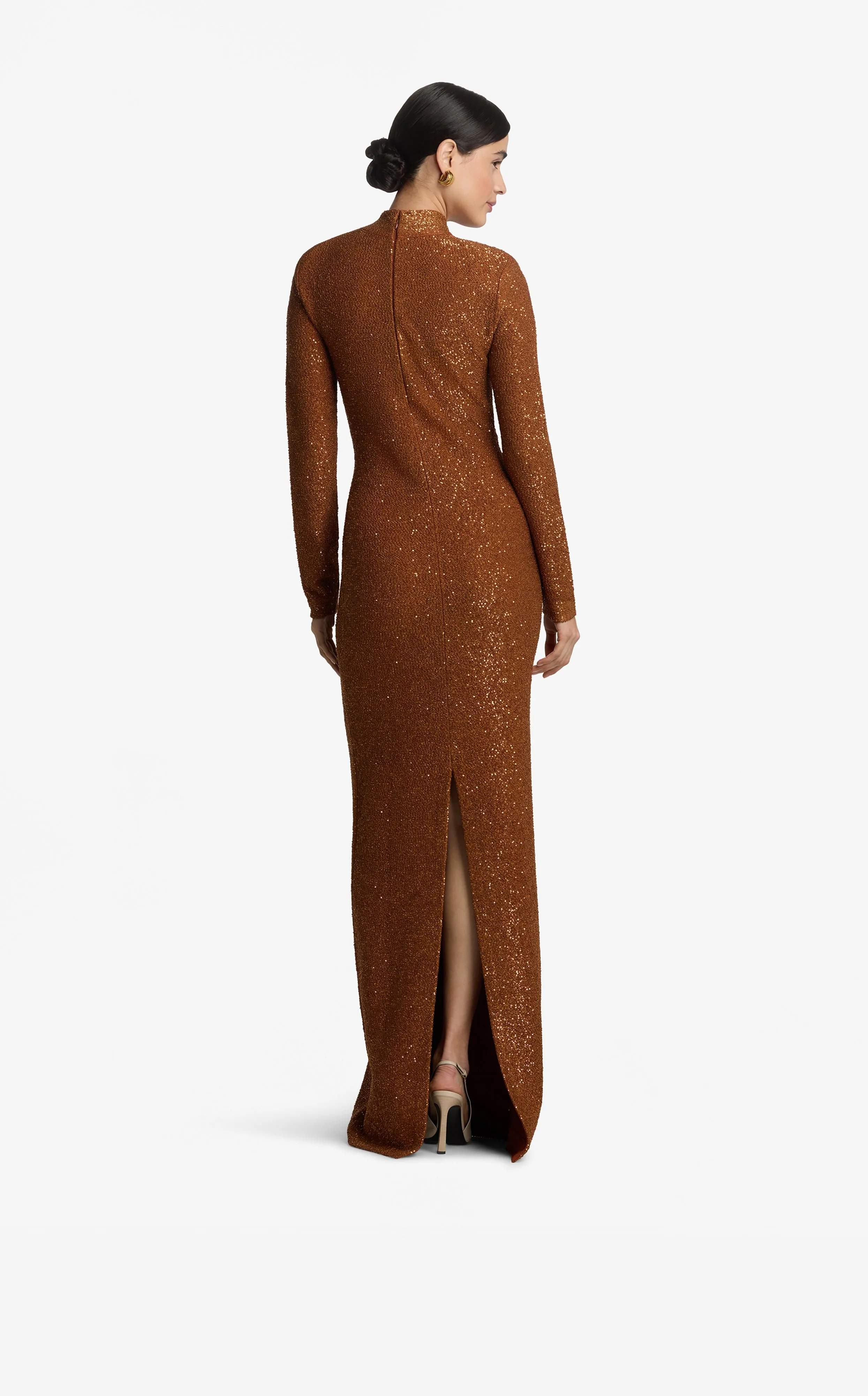 Sequin Stretch Lurex Gown