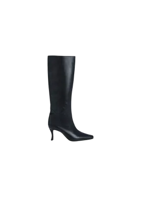 Stevie 42 Black Smooth Leather Boots