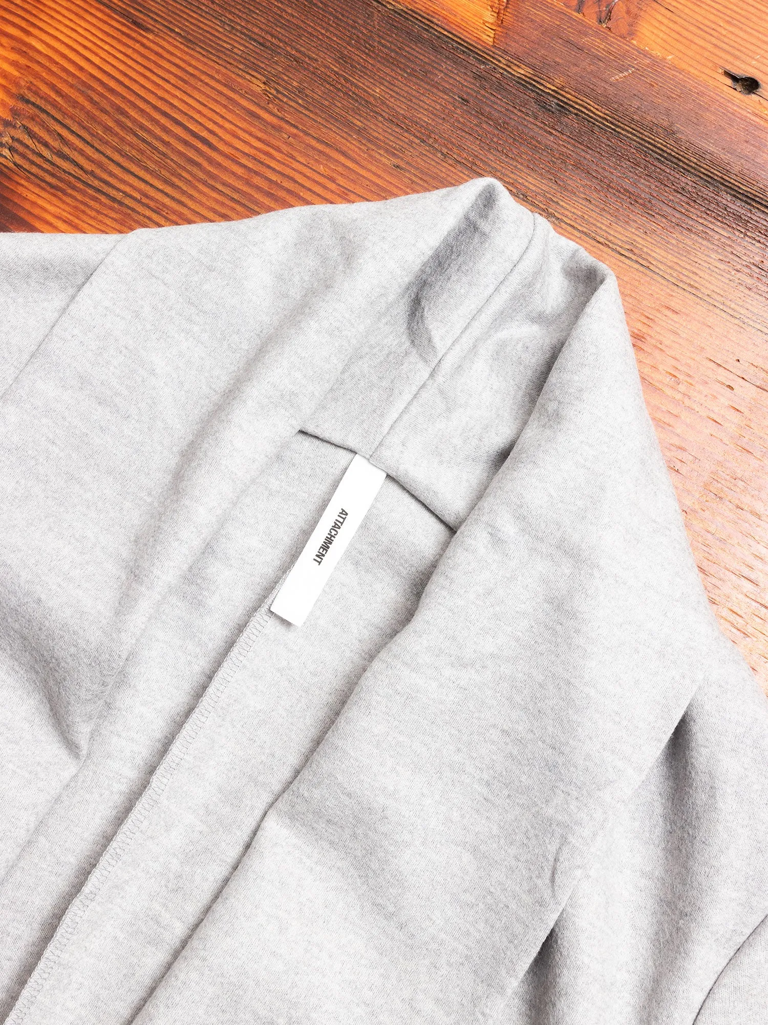 Stole Collar Cardigan in Grey Wool