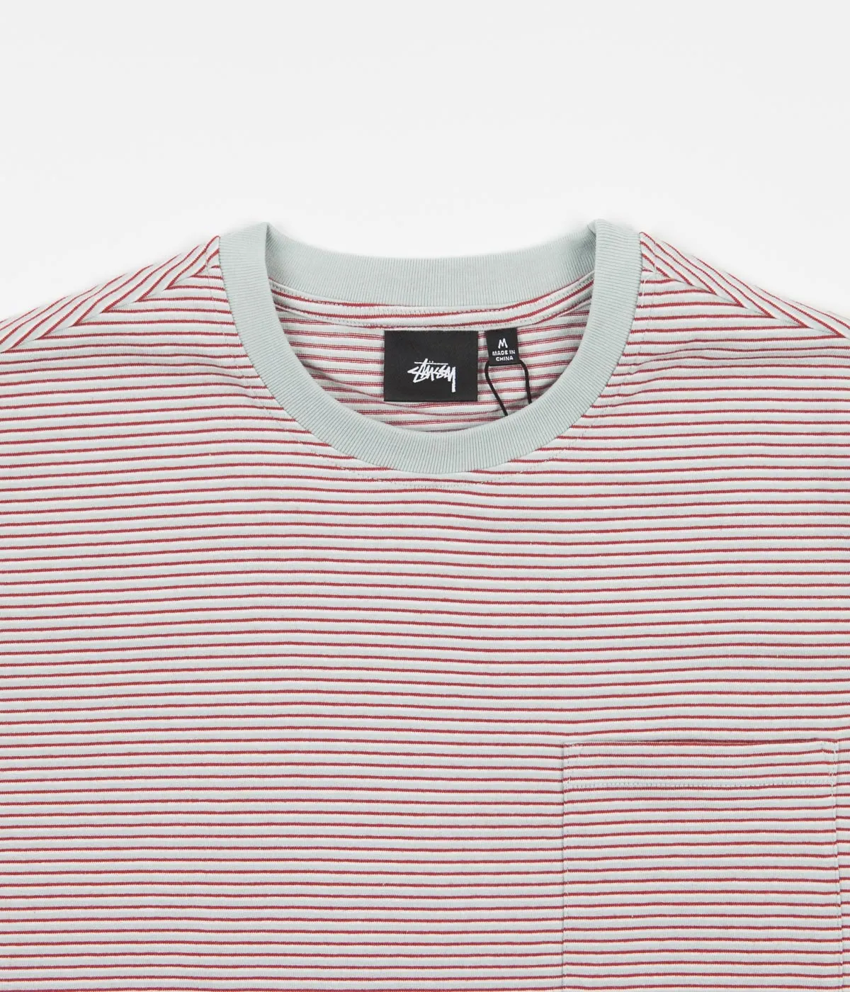 Stussy Mini Stripe T-Shirt - Sage