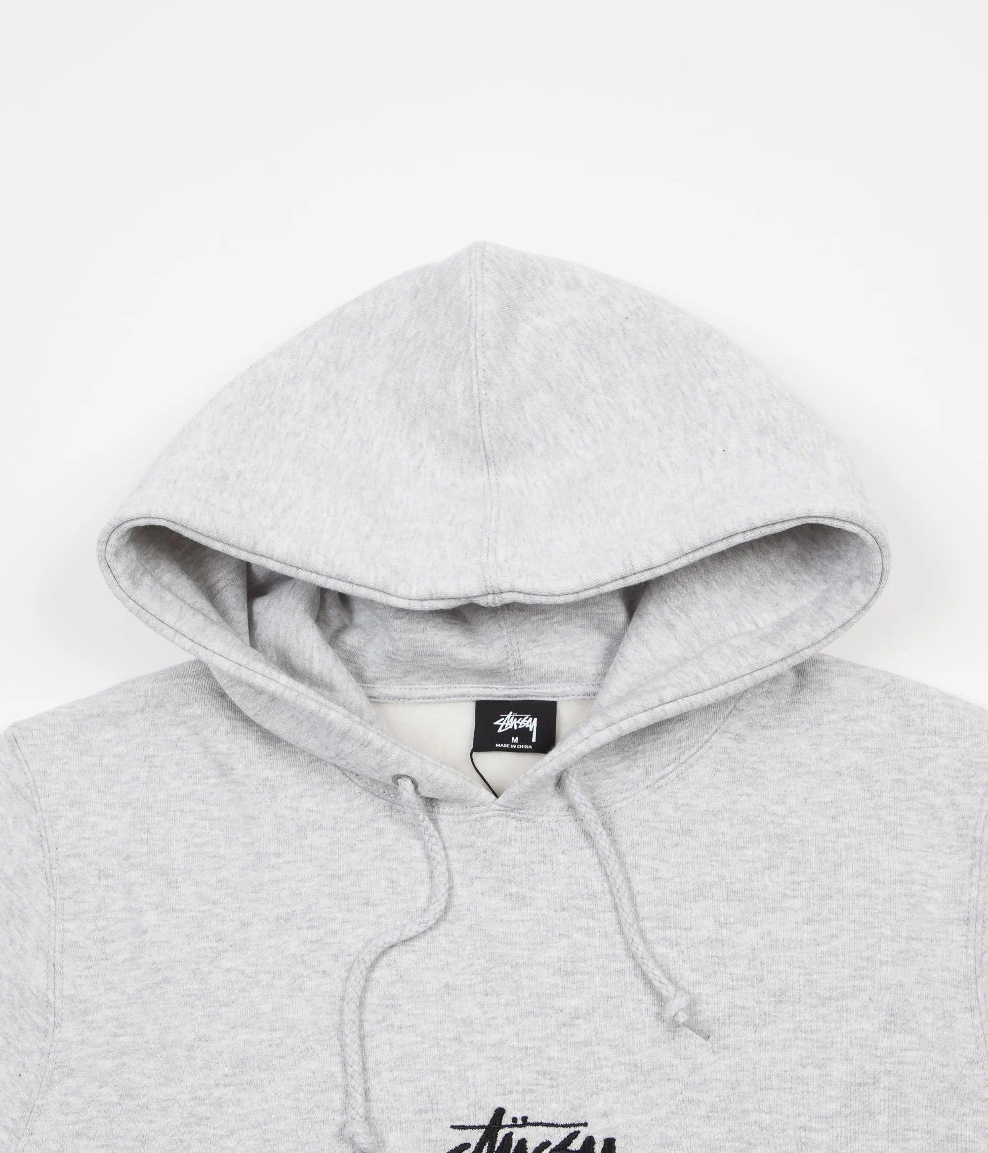 Stussy Tribe Man Applique Hoodie - Grey Heather