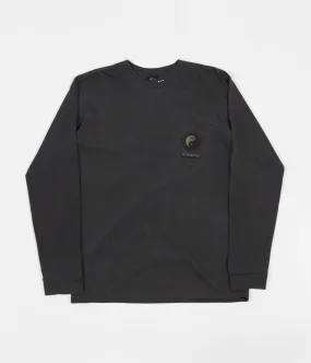 Stussy Yang Sun Pigment Dyed Pocket Long Sleeve T-Shirt - Black