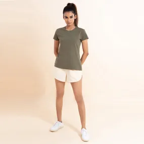 Super Comfy Cotton Stretch Classic Solid T-Shirt-NYLE216-Beetle Green