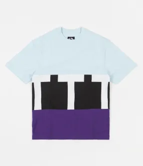 The Trilogy Tapes Cut & Sew T-Shirt - Blue / Black / Purple