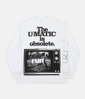The Trilogy Tapes U-Matic Long Sleeve T-Shirt - White