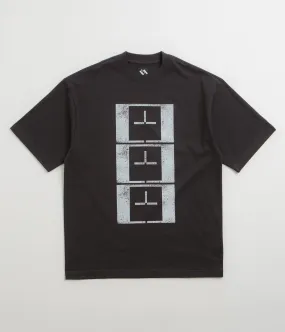 The Trilogy Tapes Upside Down Stamp T'S T-Shirt - Black