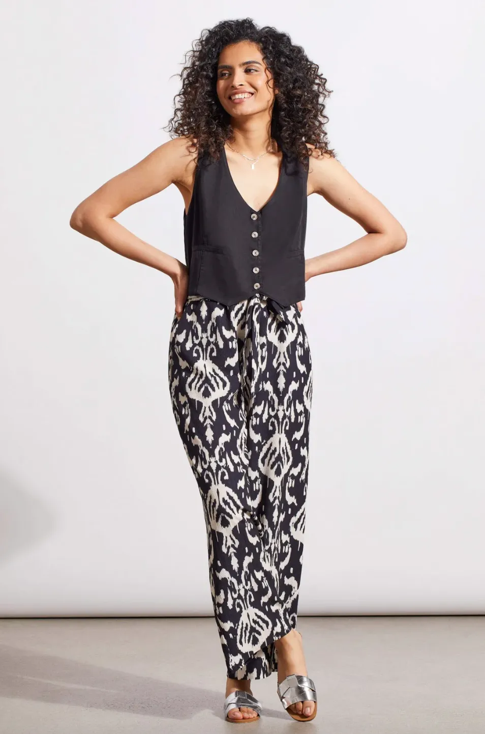 TRBL Twill Vest-Blk