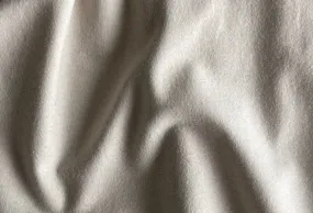 Warm Bone Stretch Wool Blend Flannel  (Made in Italy)
