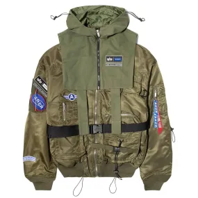 x Alpha Industries PACKABLE MA-1 JACKET W/ HOOD
