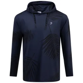 x PTC Palm Print Hoodie Deep Navy - SS24