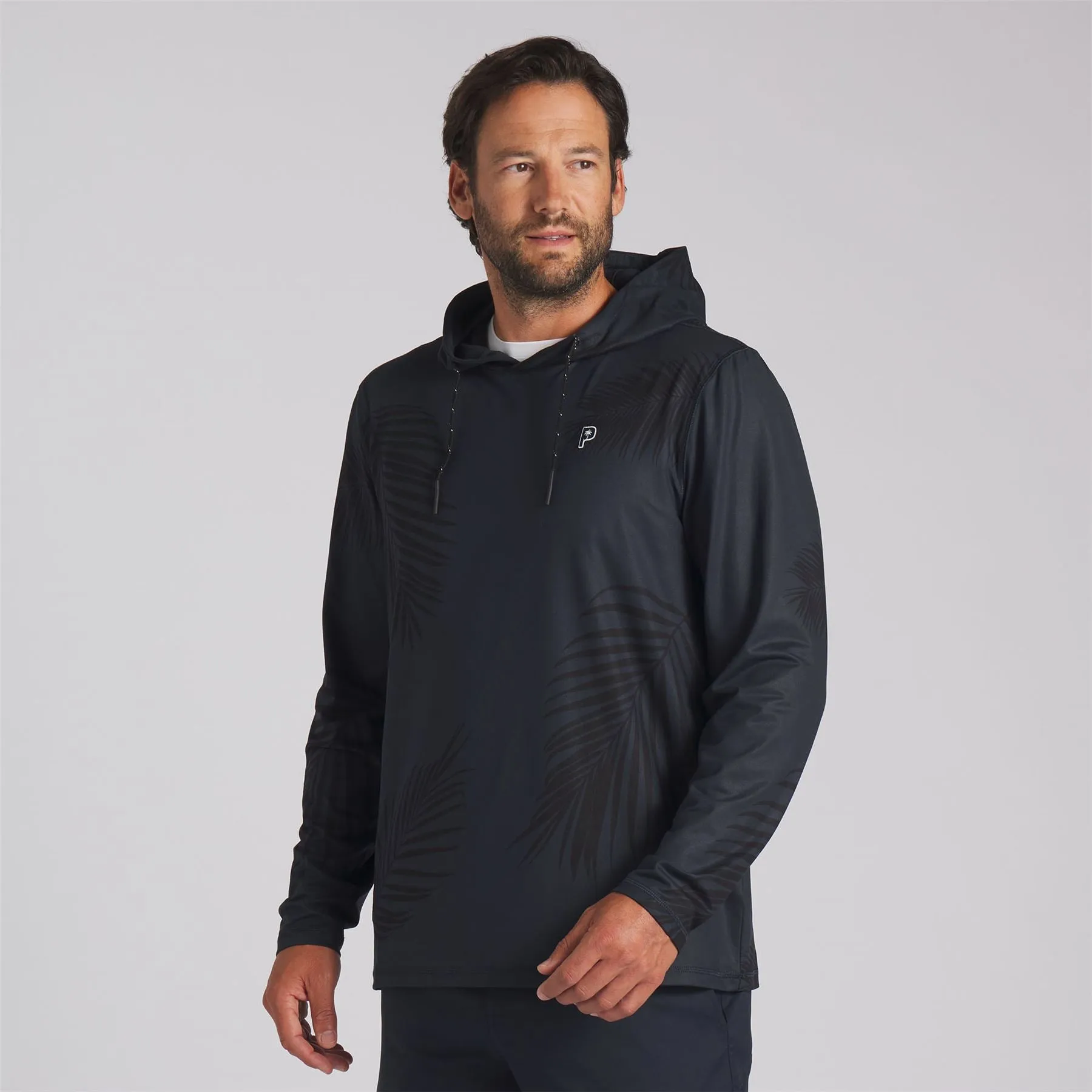 x PTC Palm Print Hoodie Deep Navy - SS24